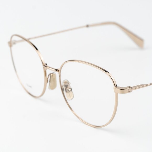 Celine Women Eyeglasses Metal Shiny Rose Gold Demo Round CL50095U 028 BRAND NEW - Picture 4 of 10